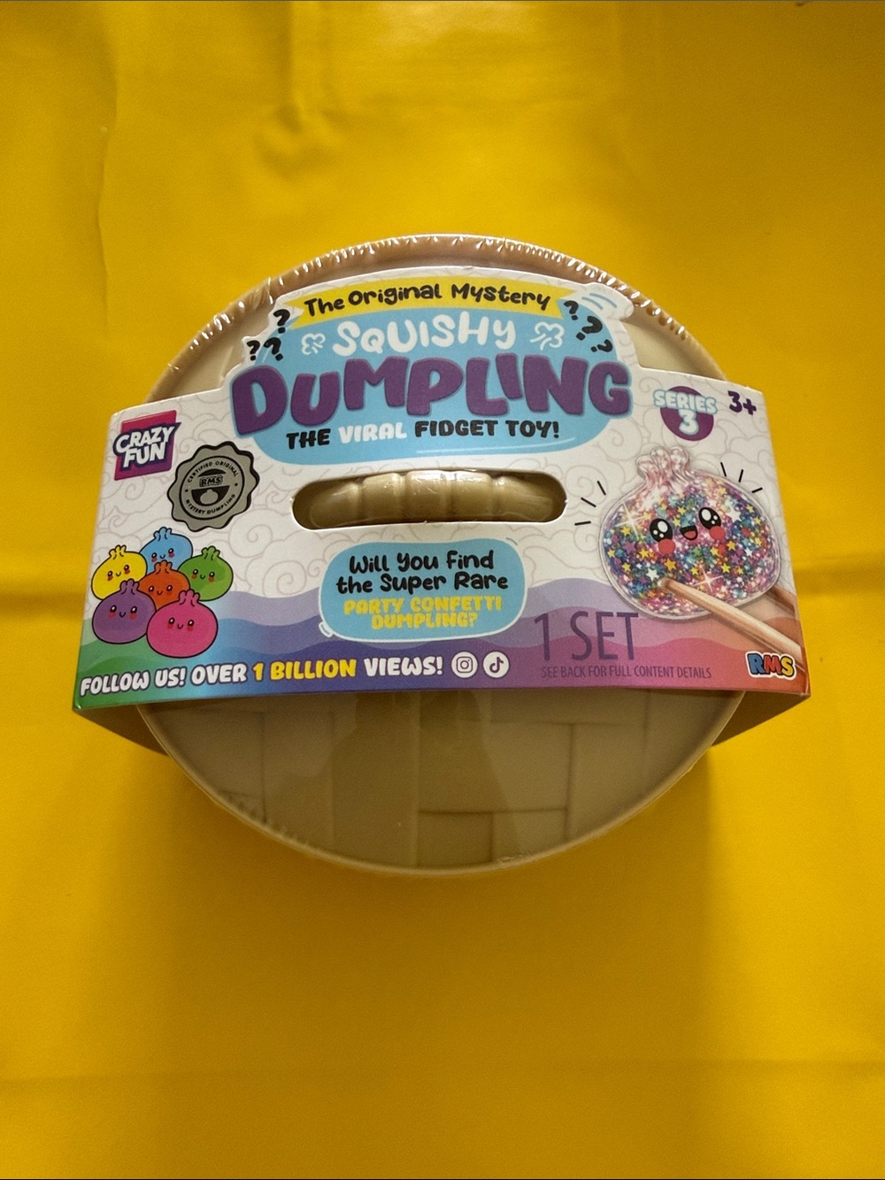 Mystery Squishy Dumpling 
Series 3 Party Confetti - Mystery Kids Fidget Toy
